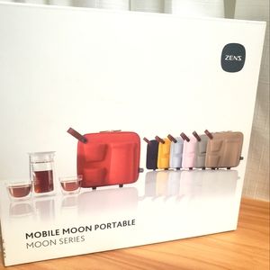 Zens Yellow Travel Mobile Moon Portable Glass Tea Set